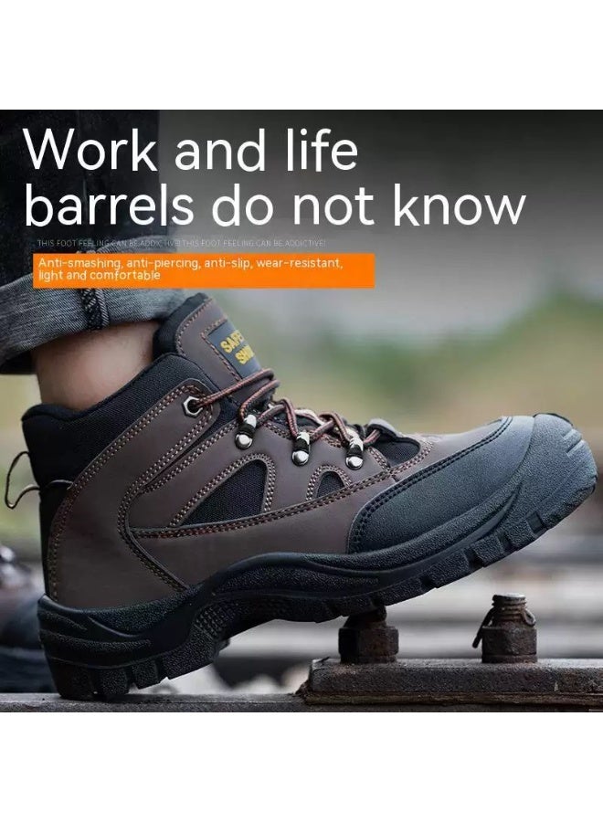 Sky View Safety Work Boots Waterproof Steel Toe shoes For Men, Leather Steel Toe Shoes Non Slip Resistant  Indestructible Lightweight Construction footwear - Image 3